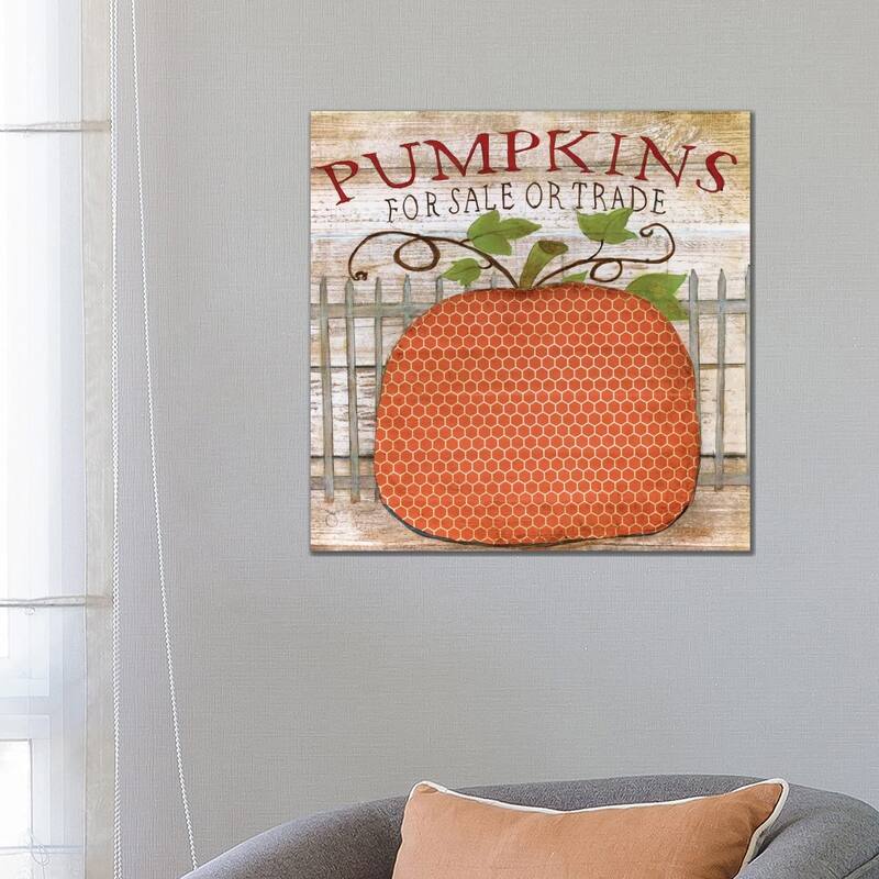 iCanvas "Pumpkins For Sale" by Tava Studios Canvas Print - 26x26x1.5