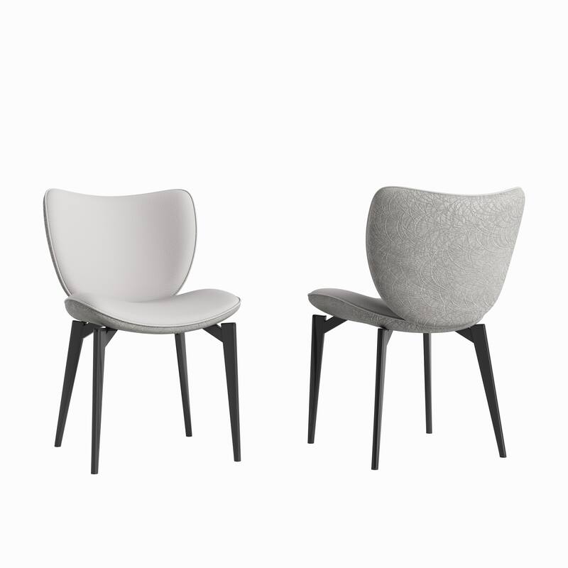 Dining Chairs Set of 2, Modern Design Home Chairs, PU Leather Metal Dining Chairs for Kitchen Dining Room