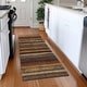 preview thumbnail 101 of 132, Premium Washable Super Soft Stripe Mayfield Rug Chocolate - 2'3" x 7'6"