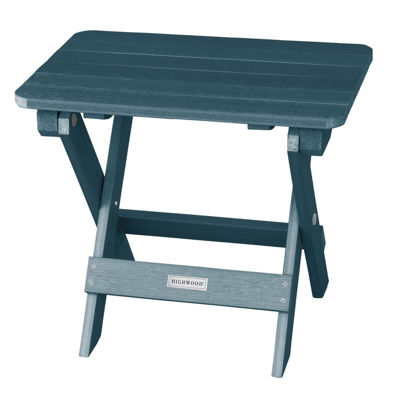 HIGHWOOD Outdoor Folding Adirondack Table - Nantucket Blue