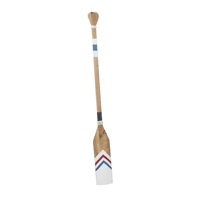 Wood Paddle Novelty Canoe Oar Home Wall Decor with Arrow Design and Rope Detail - White or Blue - Roche River Decor
