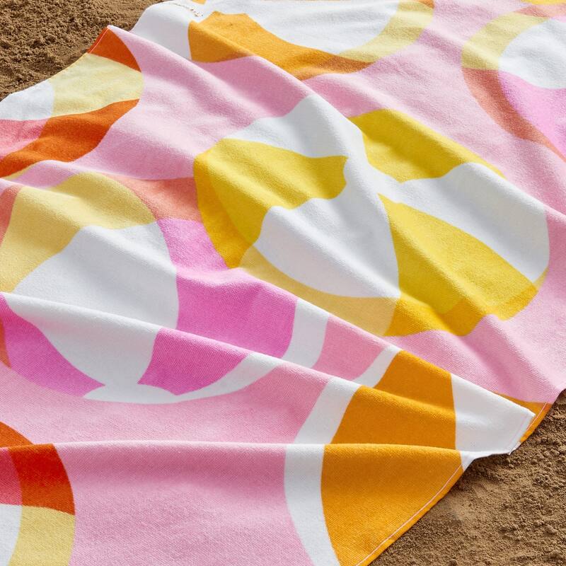 Linery & Co. 100% Cotton Printed Beach Towel for Kids, 30" x 60"