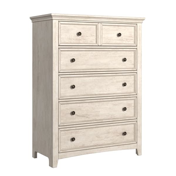 slide 2 of 21, Ediline 5-Drawer Wood Modular Storage Chest by iNSPIRE Q Classic Antique White