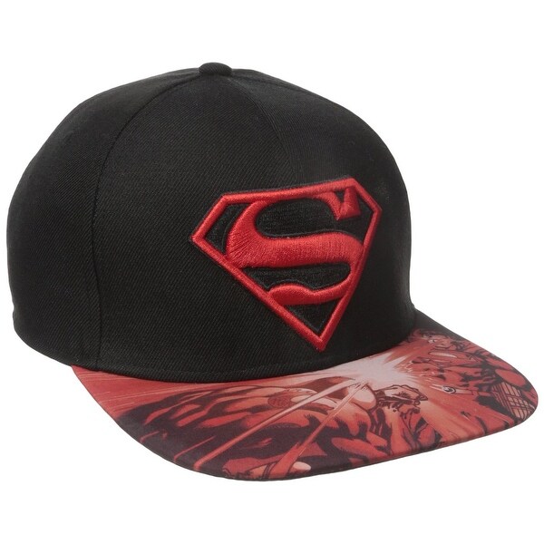 superman flat brim hat