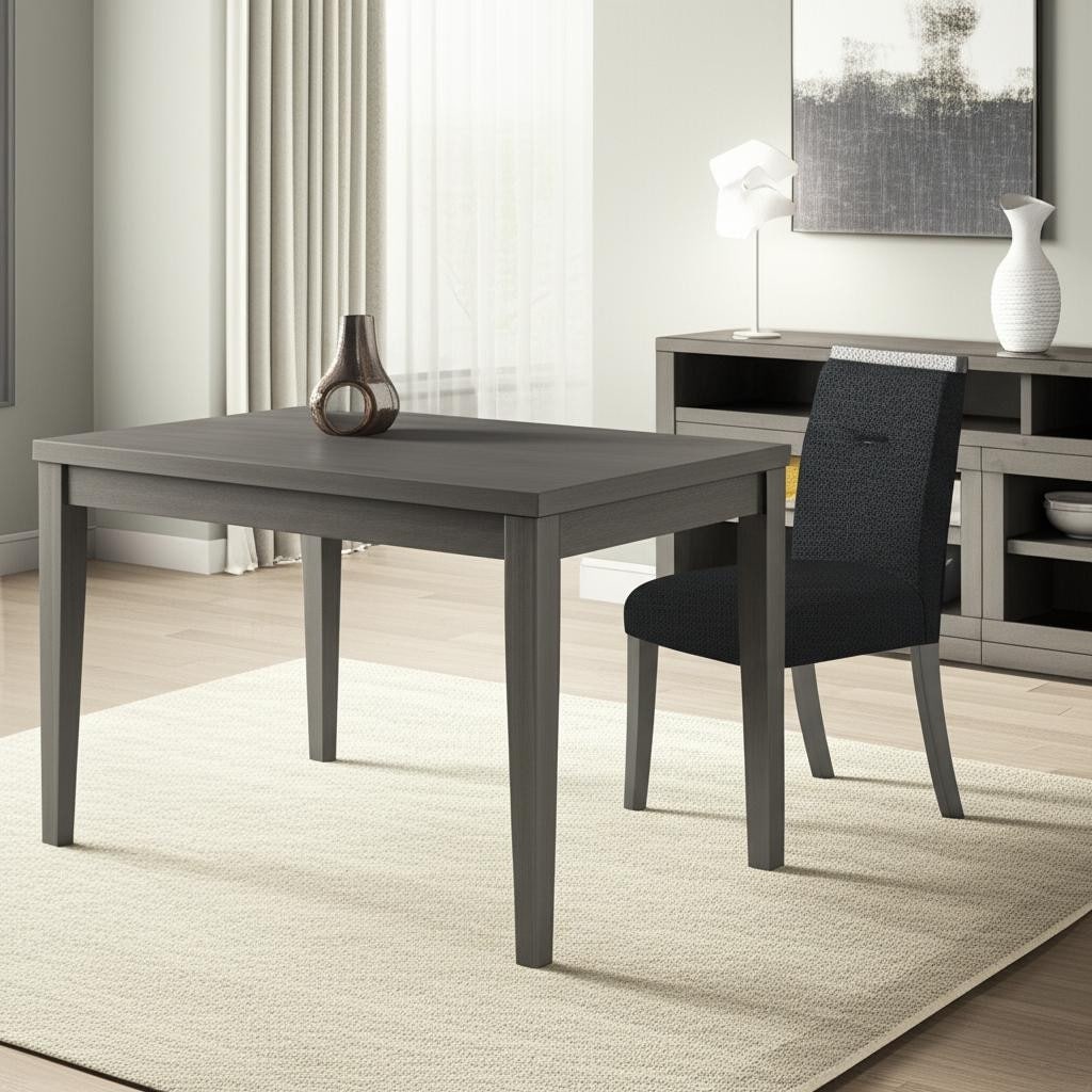HomeRoots Dark Gray Upholstered Fabric With Faux Crystal Bling Dining Side Chair - 19.1 in. x 39.2 in. x 26.2 in.