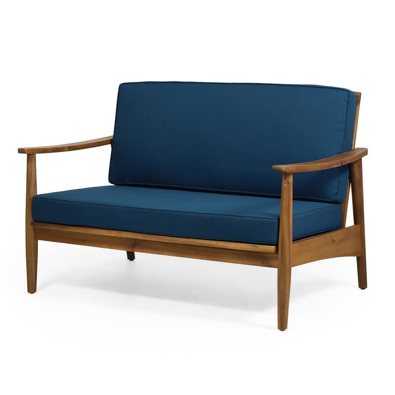 Willowbrook Outdoor Acacia Wood 4 Seater Chat Set by Christopher Knight Home