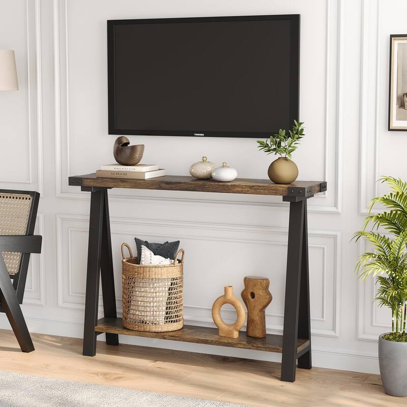 Entryway Table with 2-Tier Storage