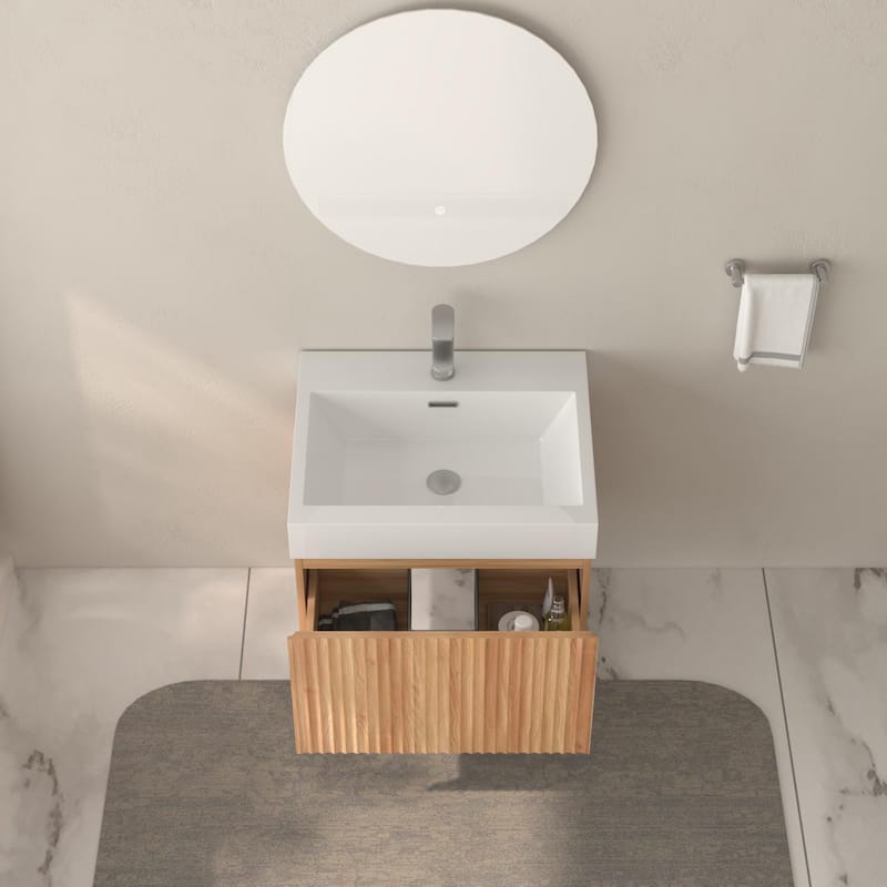Wall Mounted Floating Bathroom Vanity with Sink