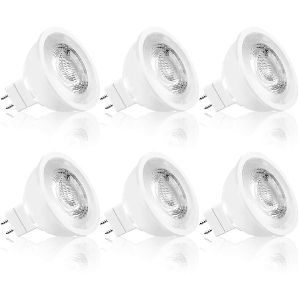 tetraëder Zenuw toxiciteit Luxrite MR16 LED Bulb 50W Equivalent, 12V, Dimmable, 500 Lumens, GU5.3 LED  Bulb 6.5W, Enclosed Fixture Rated (6 Pack) - On Sale - Overstock - 28858772