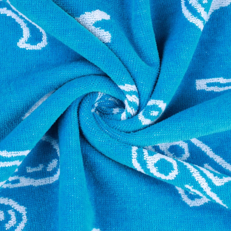 Superior Bahama Cotton Fuzzy Velour Terry Large Oversized Beach Towel