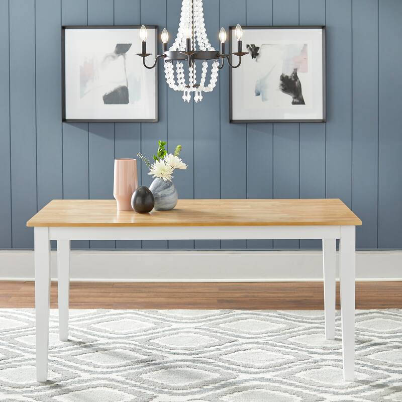 Simple Living Crossback White/ Natural 7-piece Dining Set