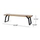 preview thumbnail 2 of 18, Varva Acacia Wood and Iron Outdoor Dining Bench by Christopher Knight Home