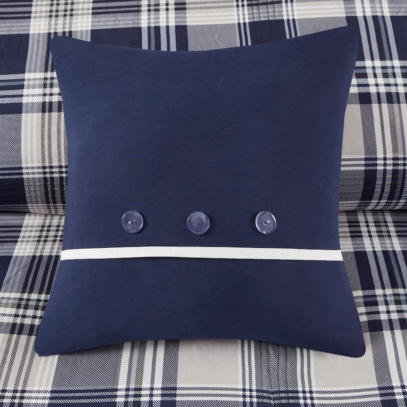 Madison Park Essentials Paton Navy Reversible Comforter Set with Bed Sheets