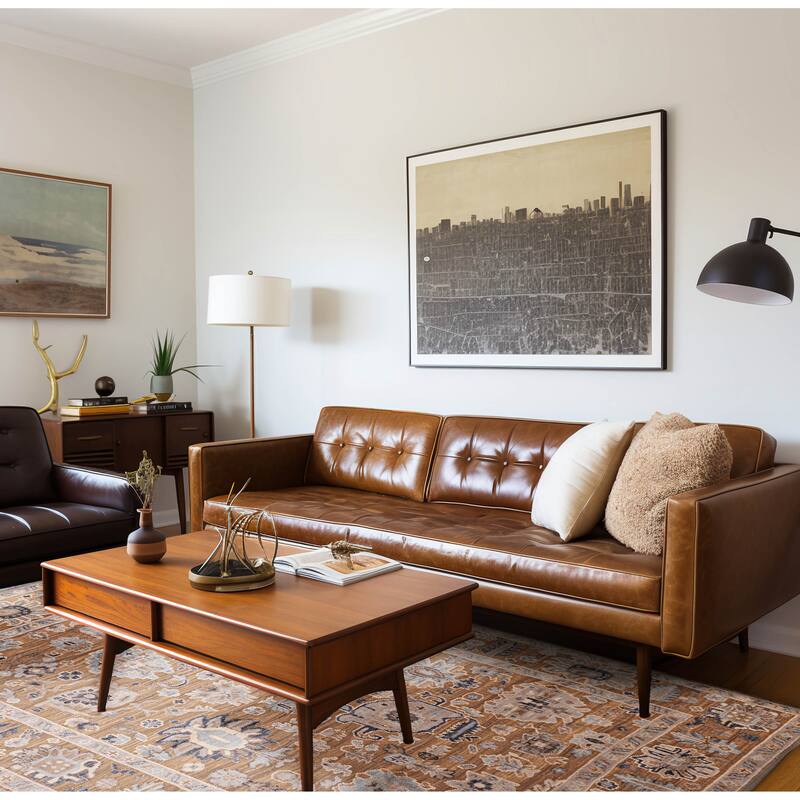 ECARPETGALLERY Hand-knotted Finest Oushak Taupe Wool Rug - 8'0 x 10'0