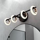 preview thumbnail 3 of 17, Glow's Avenue 4-Light Dimmable Loop Ring Bathroom Vanity Light - N/A