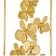 preview thumbnail 4 of 4, CosmoLiving by Cosmopolitan Gold Metal Orchid Floral Home Wall Decor with Gold Frame (Set of 2)