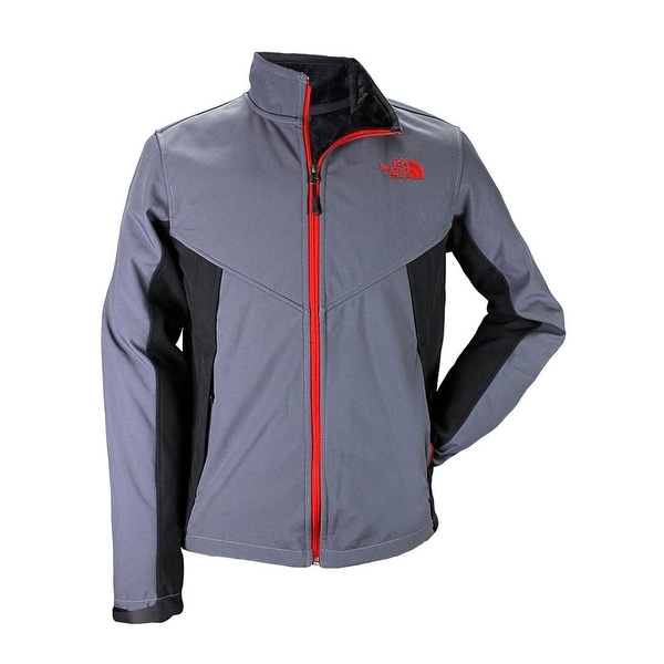 The North Face Men Chromium Thermal Full Zip Basic Jacket Charcoal/Red