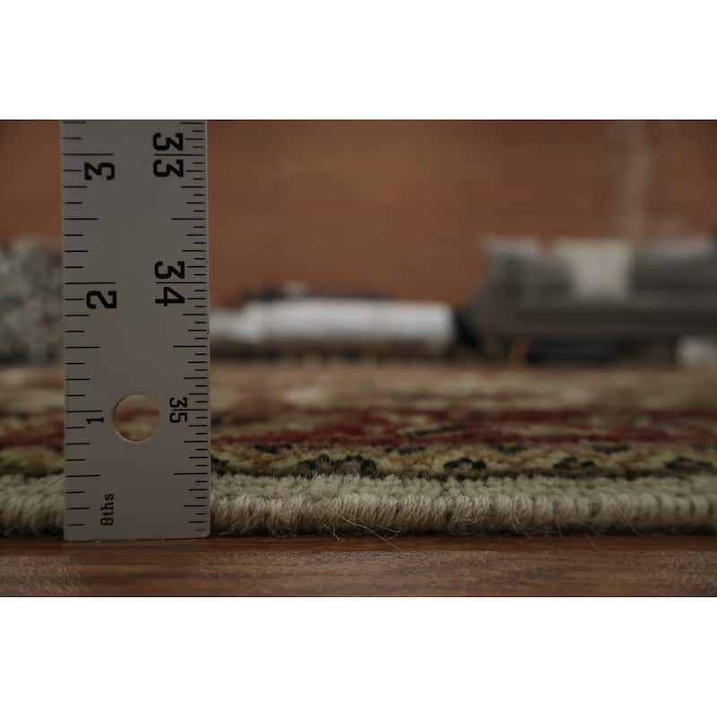 Hand Knotted Oriental 100% Wool Carpet Traditional Floral Beige & Ivories Agra Area Rug - 5' 0'' X 3' 1''