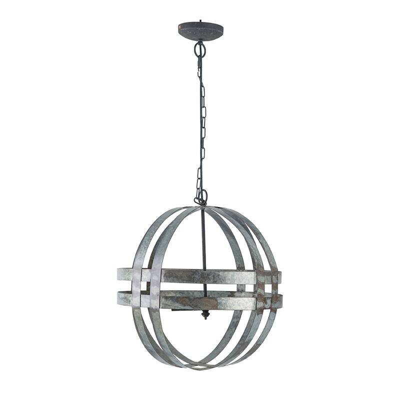 4 Light Galvanized Chandelier (Bulb Not Included)