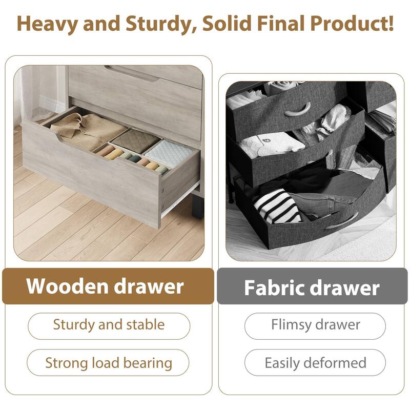 4/6 Drawer Dresser, Freestanding Storage Cabinet for Bedroom, Closet