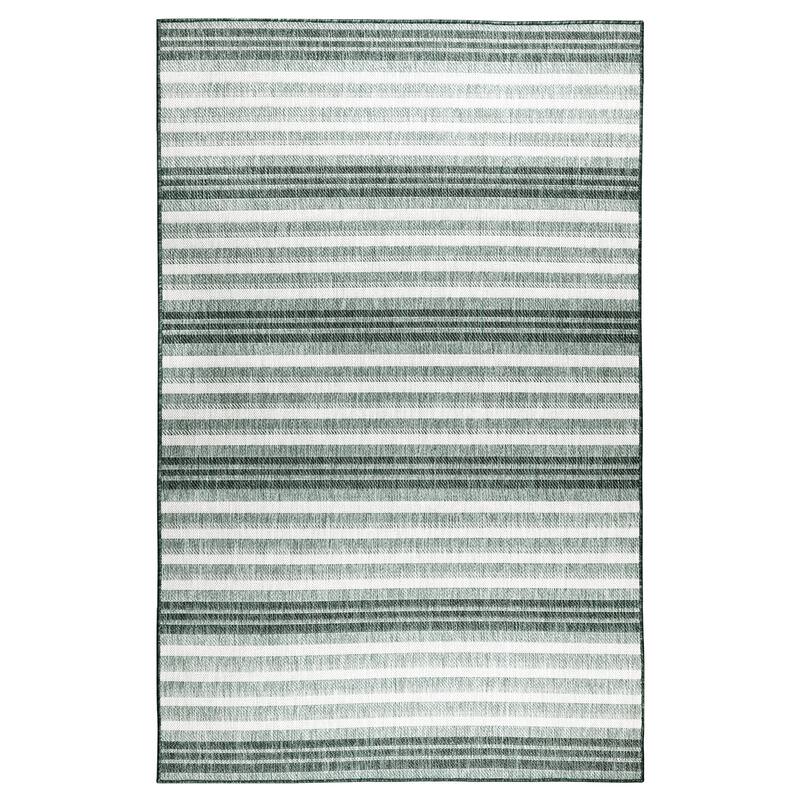 Liora Manne Malibu Faded Stripe Indoor/Outdoor Rug - 5'3" x 7'6" - Green