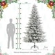 preview thumbnail 79 of 131, Glitzhome 6FT/7.5FT/9FT/11FT Snow Flocked Pre-lit Artificial Fir Christmas Trees