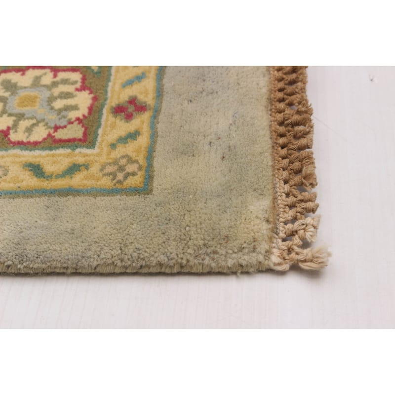 ECARPETGALLERY Hand-knotted Finest Agra Jaipur Grey Wool Rug - 9'0 x 11'1