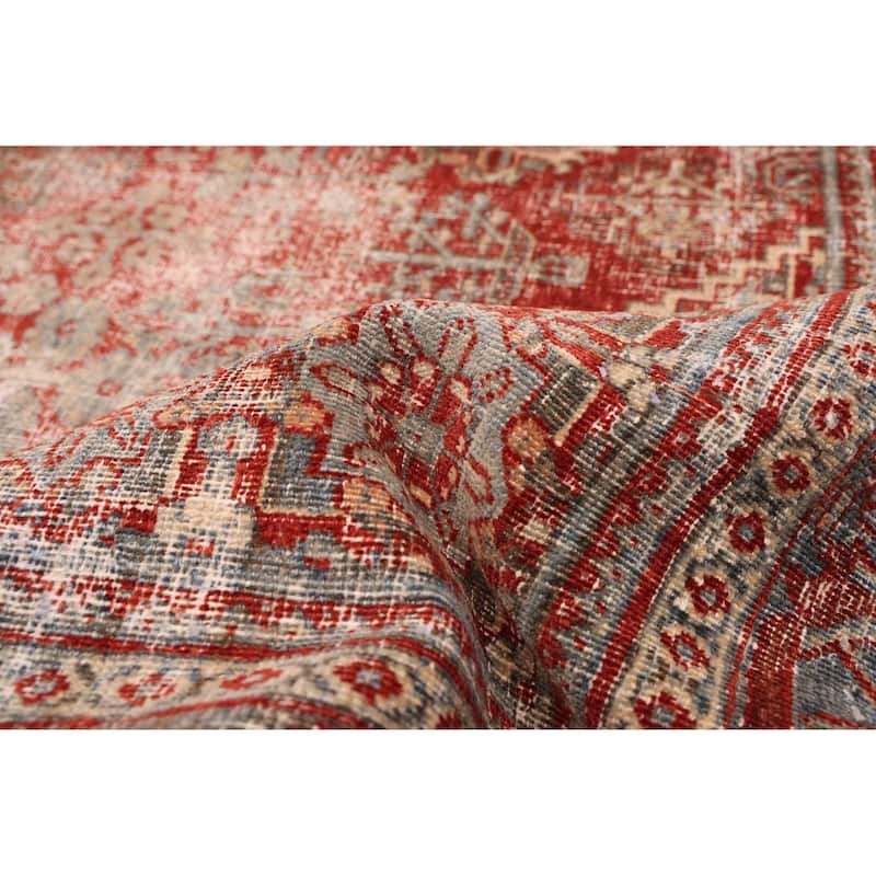 ECARPETGALLERY Hand-knotted Antalya Vintage Dark Red Wool Rug - 6'10 x 10'2