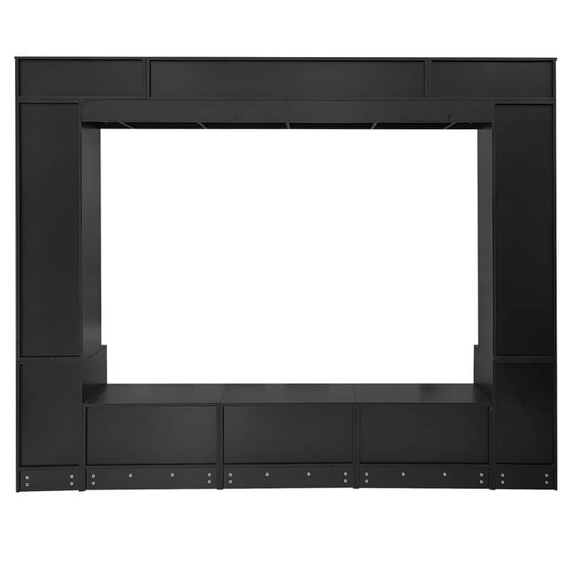 98.4" Wall Unit Entertainment Center with Bookshelves for TVs up to 80", Modern TV Stand Media Console with Cabinets