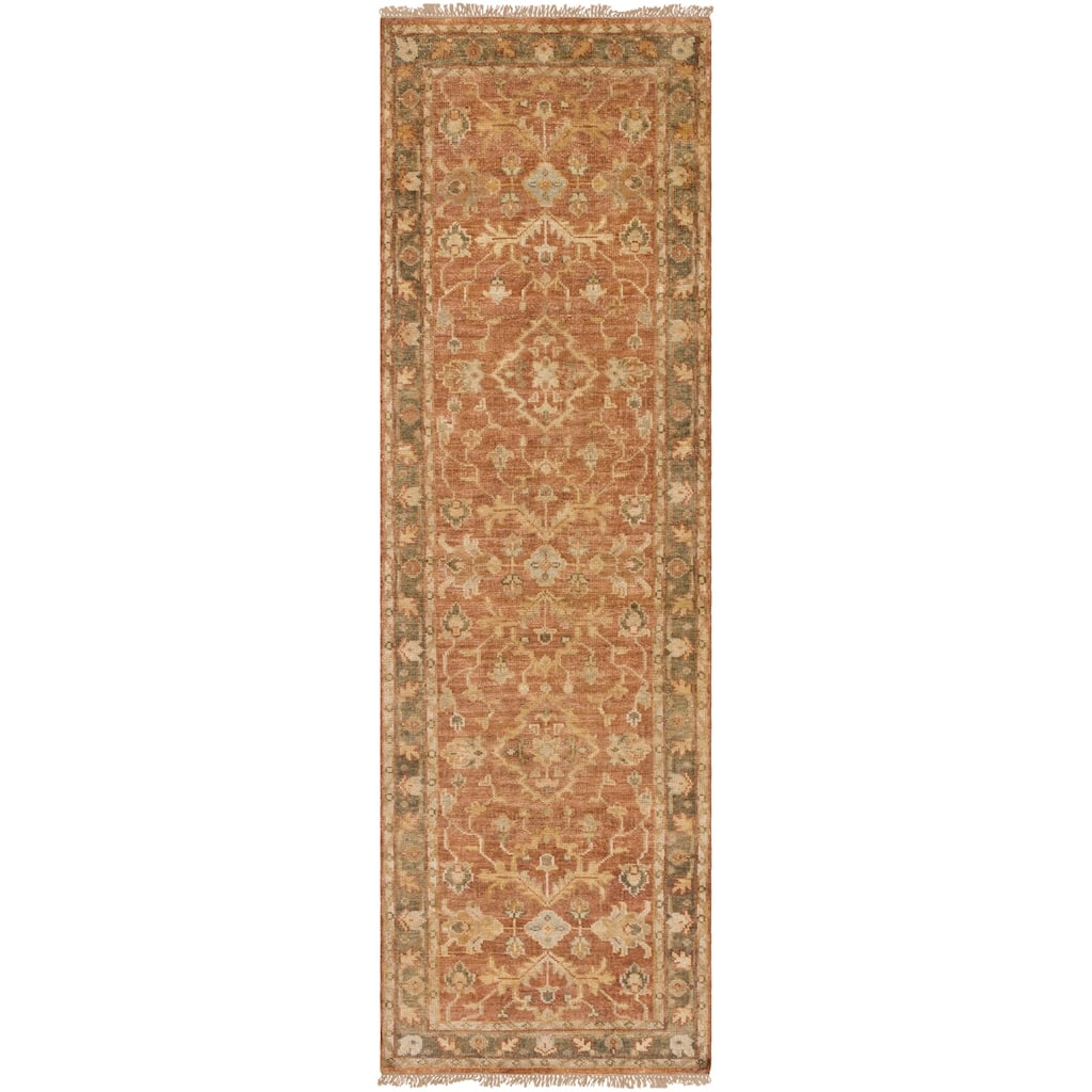 Hand-Knotted Stannard Wool Area Rug - 3' x 12' Runner