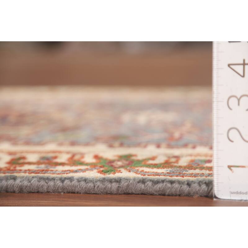 Gray Geometric Heriz Serapi Oriental Runner Rug Wool Carpet - 2'7" x 8'1"