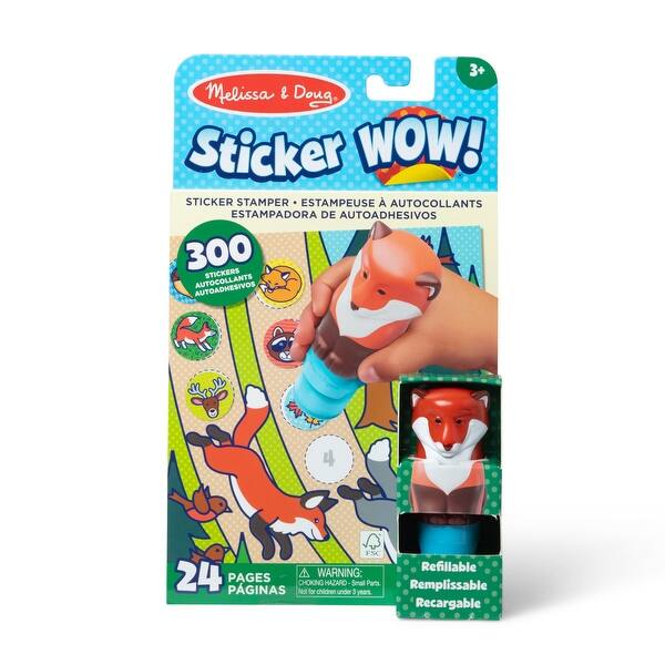 slide 2 of 10, Melissa & Doug Sticker WOW Activity Pad & Sticker Stamper - Fox - Multi Multi - Kids