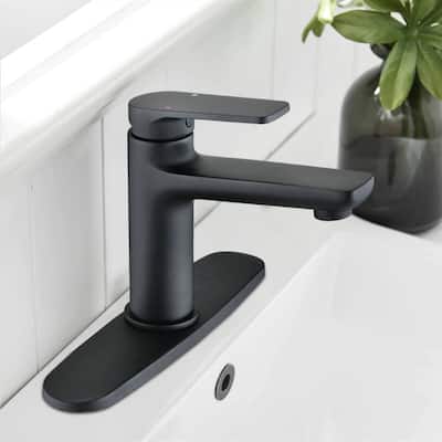 VANITYFAIR Matte Black Single Handle Bathroom Sink Faucet