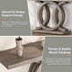preview thumbnail 3 of 3, Vintage Console Table with Geometric Base Wooden Hallway Table