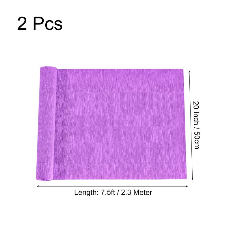 2pcs Crepe Paper Rolls DIY Decoration 7.5ft Long 20 Inch Wide - Light Purple