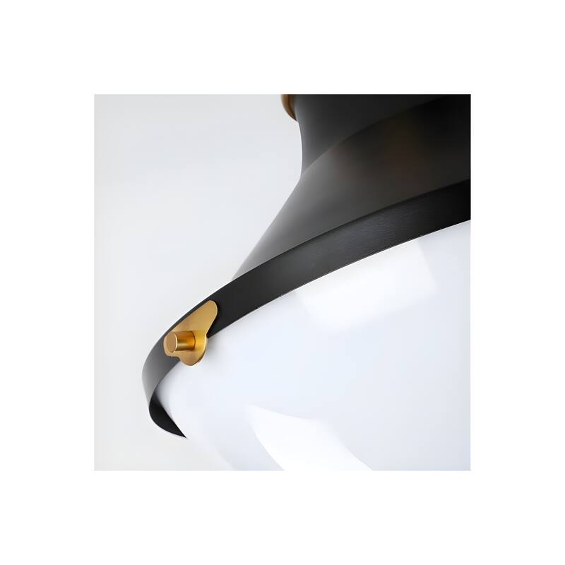 10 in.Collar Metal Round Bowl Flush Mount