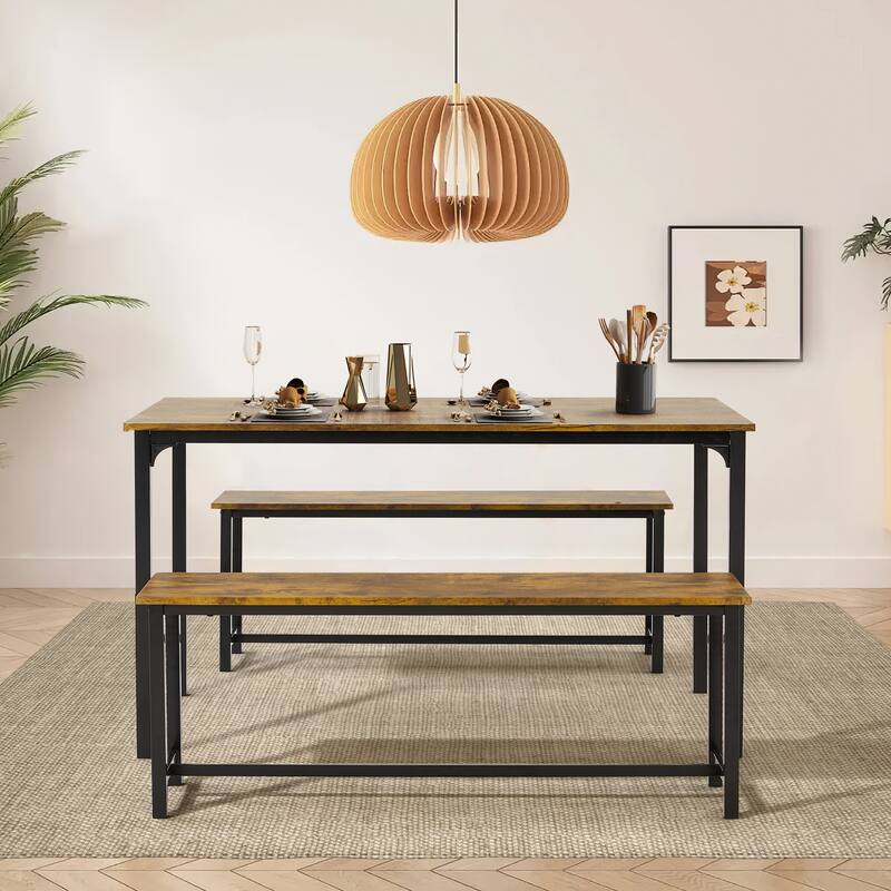 Space-Saving Dining Table Set,Ideal for Small Spaces - Featuring a Stylish Faux Marble or Wood Grain Table with Modern Chairs
