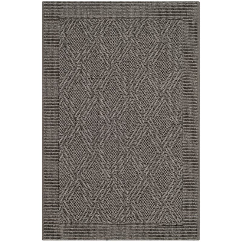 SAFAVIEH Palm Beach Tadako Trellis Sisal/ Jute Rug - 2' x 3' - Ash