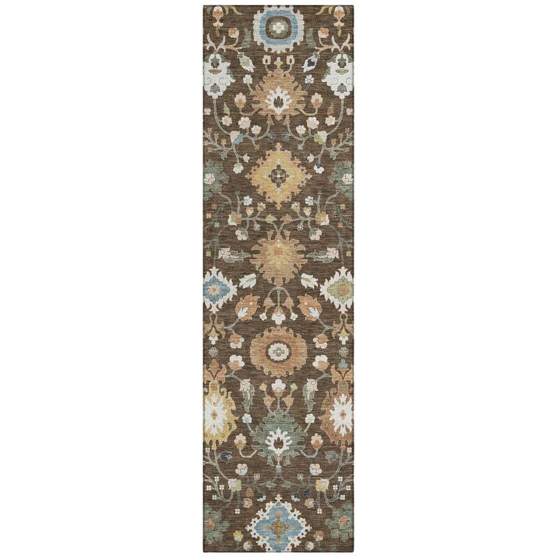 Machine Washable Indoor/ Outdoor Traditional Marci Chantille Rug