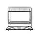 preview thumbnail 7 of 16, Black Twin over Twin Metal Bunk Bed with Trundle & Guardrail