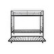 preview thumbnail 7 of 16, Twin over Twin Size Metal Bunk Bed with Trundle, Can Be Separated into 2 Twin Beds, Safety Guardrail, Trundle for Flexible Space