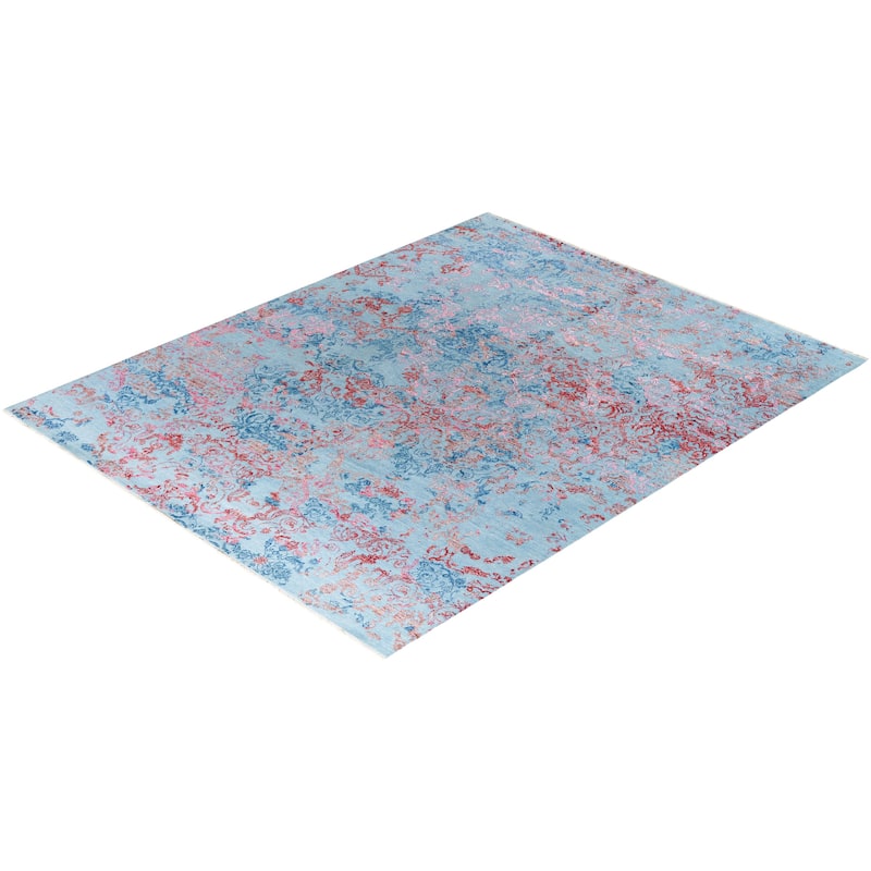 Ikat One-of-a-Kind Hand-Knotted Area Rug - Rust, 8' 2" x 10' 2" - 8' 2" x 10' 2"