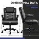 preview thumbnail 5 of 6, BOSSIN Adjustable Flip-Up Arms Ergonomic Office Chair,PU Leather High-Back Computer Chair with Lumbar Support,Black