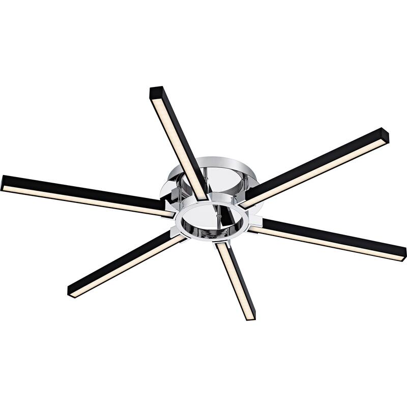 Zealand Integrated LED Polished Chrome Semi-Flush Mount with CCT Switch