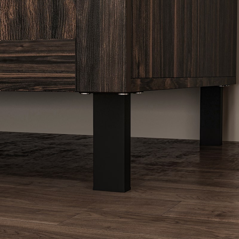 Dark Wood Grain Storage Versatile and Stylish Organizer Pantry