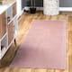 Nuloom Loni SuperiorWash Solid Machine Washable Shag Area Rug - 2' 6" x 8' - Pink - Runner