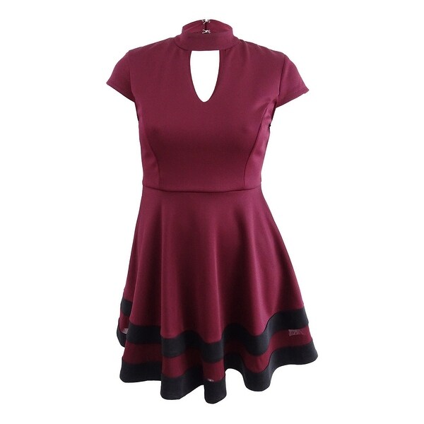 black and wine dress