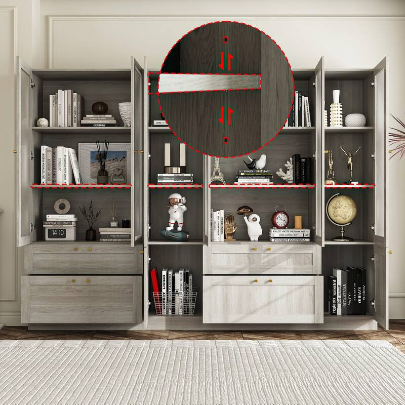 Elegant White Modular Bookcase: Stylish and Flexible Storage Solution for Your Home