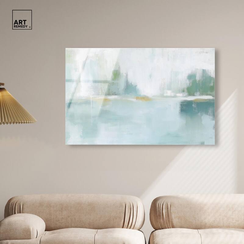 Mirrored Aqua Dream I Acrylic by Art Remedy, Ready to Hang