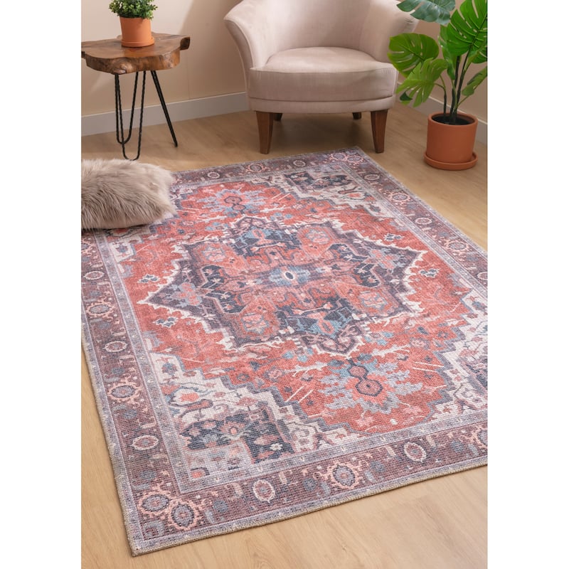VER02 Vera Collection Multi Power Loomed Indoor Area Rug - 8'6" x 11'6"